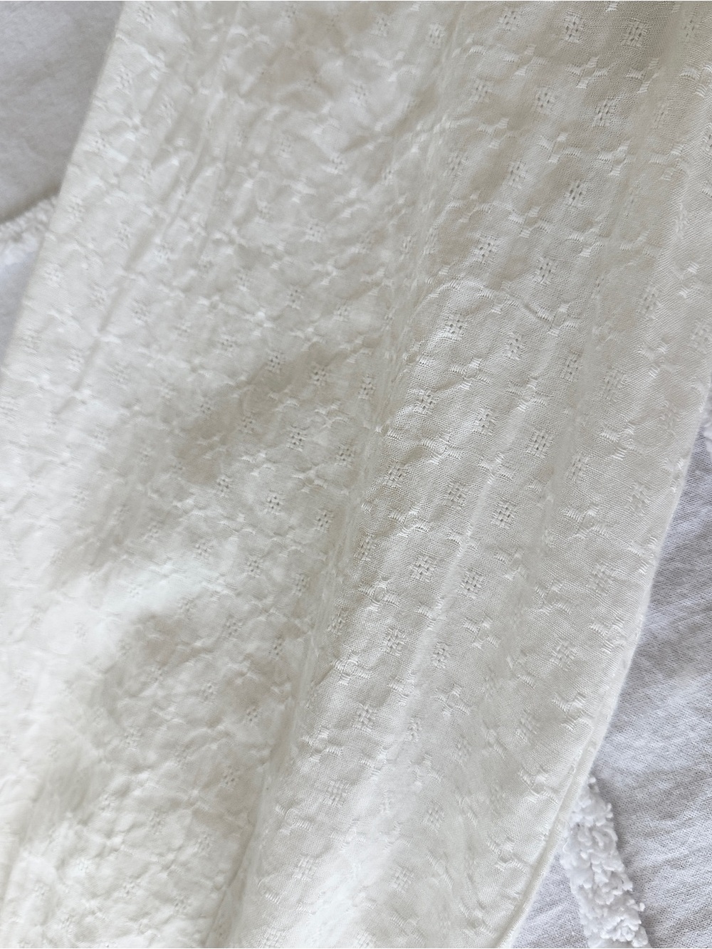 Women's Ivory Ruched Button-Front Top - Picture 9 of 9
